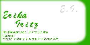 erika iritz business card